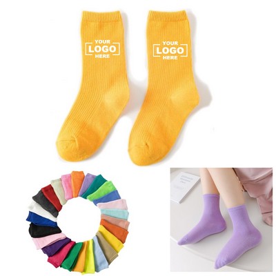 Kids' Soft Cotton Crew Socks
