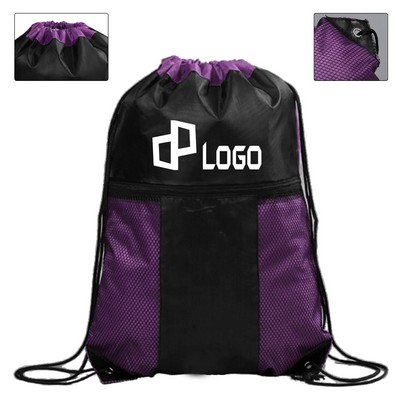 13.39X16.54 Inch Terylene Drawstring Backpack