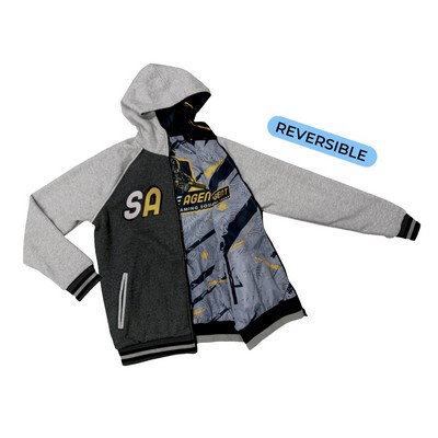 Build Your Own Reversible Hoodie Jacket: Cotton & Nylon