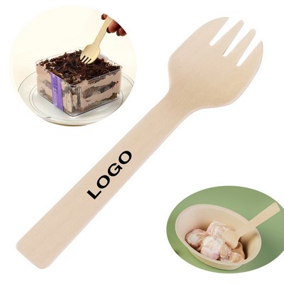 Multifunctional Disposable Wooden Fork Spoon