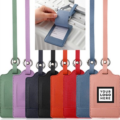 Privacy Protection Pu Leather Luggage Bag Tag