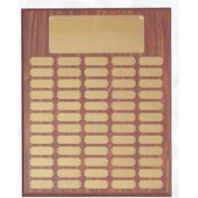 Perpetual 60 Plate Plaque w/Gold Brass Plates (16"x20")