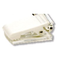 White Plastic Clip/Safety Pin for Badges