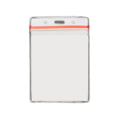 3 5/8" x 4 5/18" Blank Vertical Vinyl Pouch with Zipper