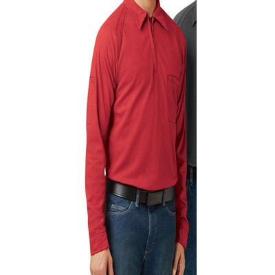 Bulwark™ IQ Series® Men's Comfort Knit Long Sleeve Polo Shirt - Black
