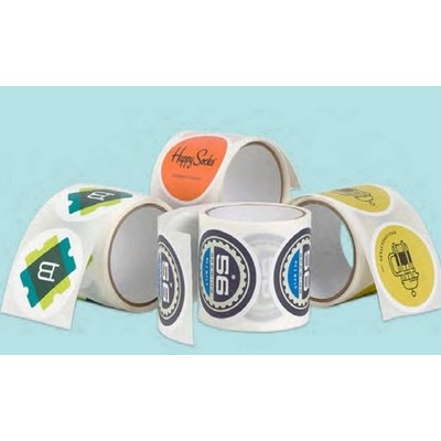 70Lb. Full Color Gloss Paper Roll Label (4"x4")
