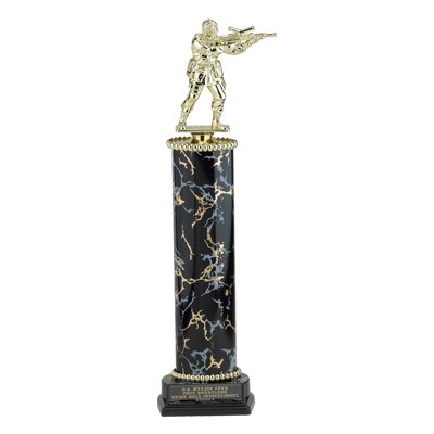14 ½" Single Marbled Column Trophy