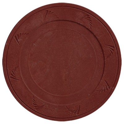 Closeout: Red solid color 10 gram clay poker chips with recess - Blank