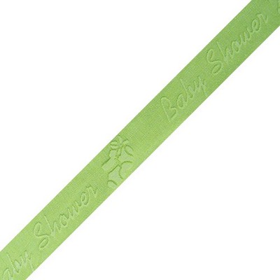 Lime "Baby Shower" Ribbon on Sheer