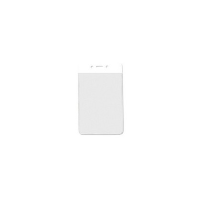 Vinyl Vertical Top Load Badge Holder (2.66"x 4.25")(White)