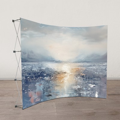 Backdrop Salto Pop-Up 10' Curve Silver Hardware Only Unit