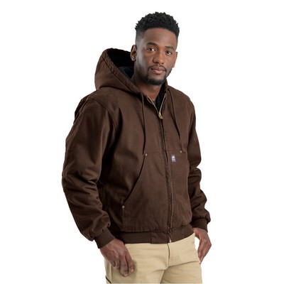 Berne Apparel Men's Heartland Washed Cotton Duck Hooded Jacket