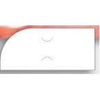 Sculptured Pockets® Folder w/Rounded Center Edge Pockets & Alternative Business Card Slit