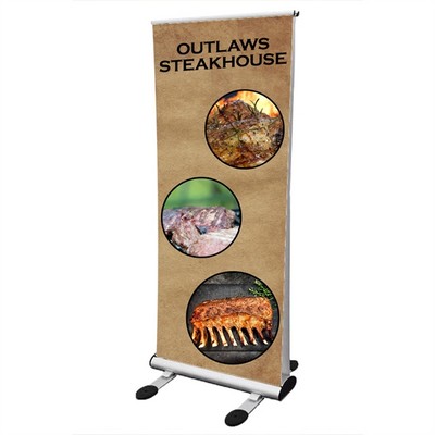 Outdoor Retractable Banner Stand 35" x 82"