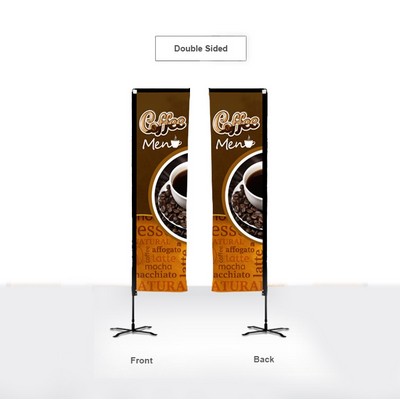 14' Double-Sided Standard Advertising Flag - Rectangle in Full Color