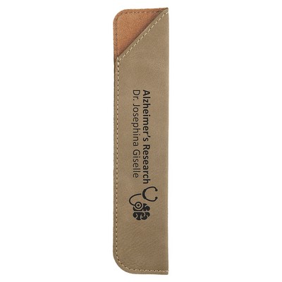 6.25" Light Brown Leatherette Pen Sleeve