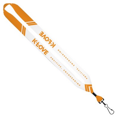 3/4" Dye-Sublimated Lanyard with Metal Crimp and Metal Swivel Snap Hook