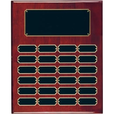 24 Plate Rosewood Piano Finish Completed Perpetual Plaque
