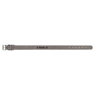 27" x 1 1/4" Gray Leatherette Dog Collar