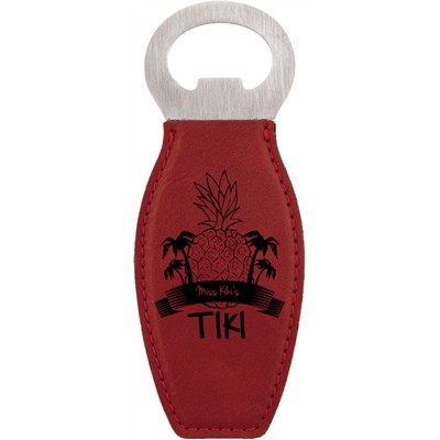 Rose Leatherette Bottle Opener with Magnet