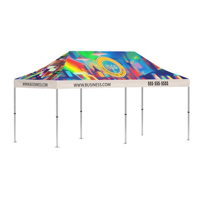 Recycled pop up tent printed roof 10x20 ft
