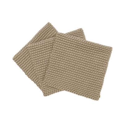 blomus Nomad Beige Knitted Dish Cloths (Set Of 3)