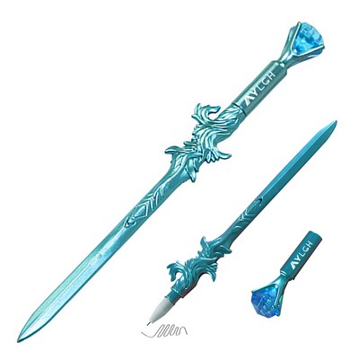 Plastic Sword Shaped Pen With Diamond