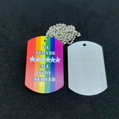 Aluminum Rainbow Dog Tag