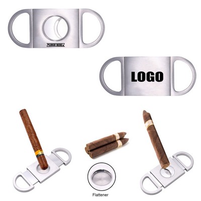Quality Stainless Steel Cigar Cutter with Double Sharp Blades