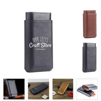 Leather Cigar Case with Cutter