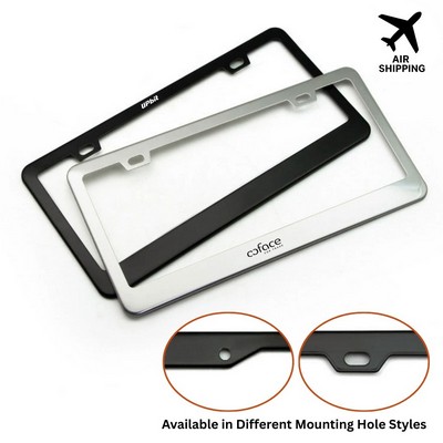 Stainless Steel License Plate Frame – Custom Shape Available