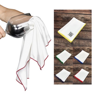 Microfiber Wine Glass Polishing Cloth Absorbent Wiping Towel