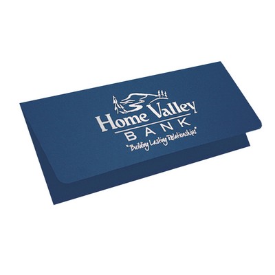 Foil Stamped Slim Wallet Size Document Folder on Group D Linen