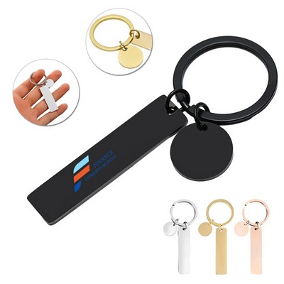 Stainless Steel Dog Tag Keychain