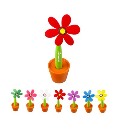 Cartoon Child Ballpoint Flower Pot Shape Pen