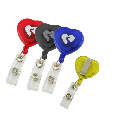 Free Shipping Heart Retractable Badge Holder