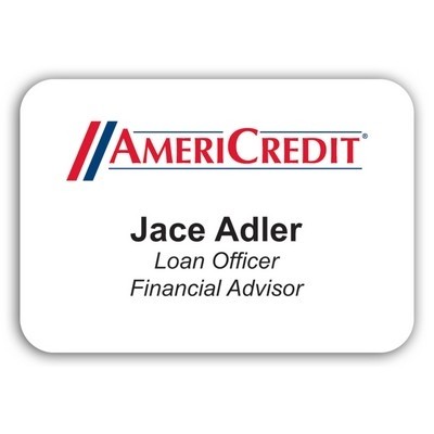 Full Color Name Badge w/Personalization (2x2.875") Rectangle