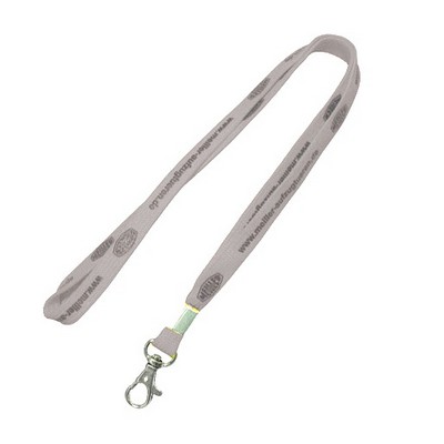 1/2" Silver Tubular Lanyard (12 Mil)