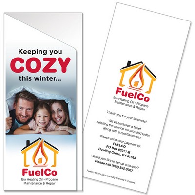 Custom Printed Receipt Holder Full Color Custom Digital Print (4"x9")
