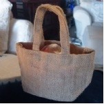 4" Mini Burlap Jute Tote
