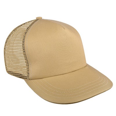 USA Made Solid Mesh Back Trucker w/Hook & Loop Closure