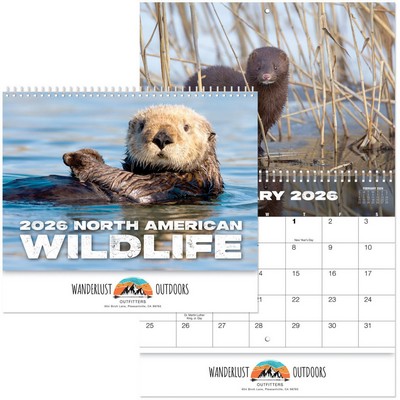 Full Color North America Wildlife Spiral Calendar