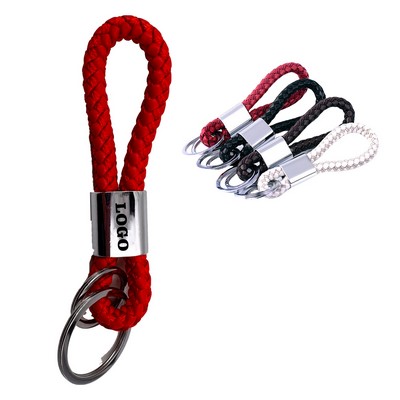 Braided Rope Metal keychain