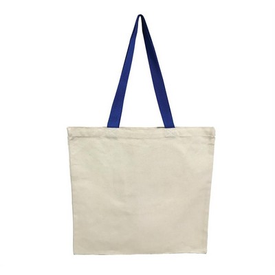 Cotton Canvas Bag with color handles