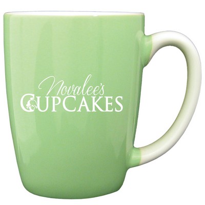 12.5 oz. White In, Lip, and Handle / Green Out Canaveral Mug