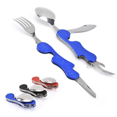 Foldable Stainless Steel Utensils Set - Versatile Dining