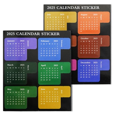 2025 Colorful Calendar Stickers