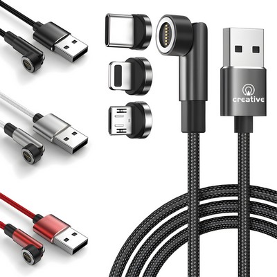 3 In 1 Rotation Magnetic Phone Charger Cable