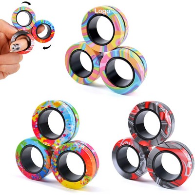 3 Pcs Magnetic Rings Fidget Toy Set