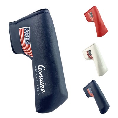 Three-Layer Leather Golf Blade Putter Head Cover